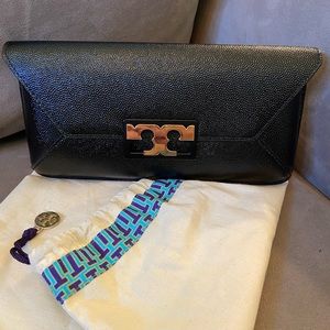 Tory Burch Gigi Caviar leather clutch